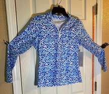 Golf Tennis Top XS Women’s Long Sleeve Shirt (Santorini Blue) NWT $88