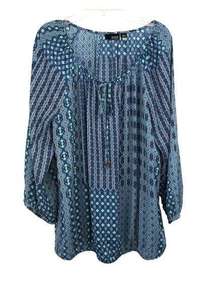 ANA Blouse Womens L Used Blues