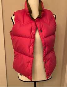 AEO || Pink/Brown reversible puffer vest