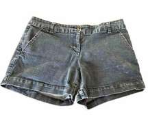 The Limited Jean Shorts Tailored Short Womens Size 14 Medium Wash Spandex Denim