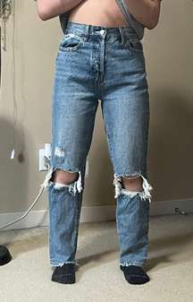 High Rise Straight Jeans