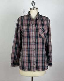 UGG Pink & Black Plaid Button Down Flannel