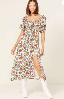 Floral Rock N Roll Denim Dress 