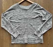 Long Sleeve Sweatshirt in Heather Grey and Black Size Small