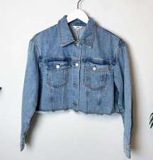 J.ING Vintage Blue Crop Denim Jacket