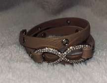 faux Leather Snap Wrap Bracelet