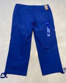 DKNY Royal Blue Capri Pants Size 10 NWT Women's