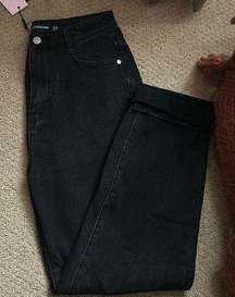 Pretty little thing straight leg black jeans