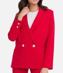 Black Halo Bjorn Bonfire Red Double Breasted Blazer Jacket Size 2 NWT