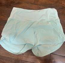 Cyan Blue  Speed up Shorts 4” High rise