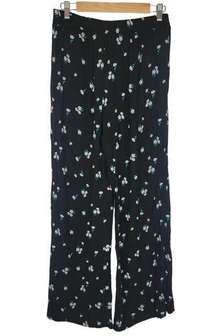 Hiatus Black Floral Semi-Sheer Beach Pants M