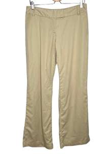 J. Jill khaki beige mid rise flared tencel dress pants size 8