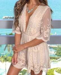 Natural Lace Romper