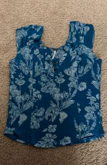 Blue Floral Tank