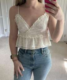 idem ditto flowy boho white top