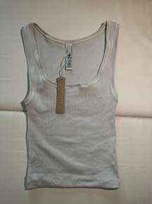 NWT  oatmeal cotton ribbed tank