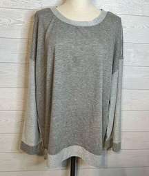 Meri Skye gray raw edge sweatshirt Size  2X