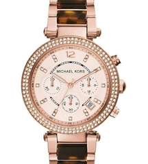 Michael Kors Women's Parker Rose Gold & Tortoise Watch MK5538