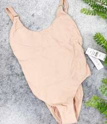 PilyQ Haley One Piece Swimsuit Pink Sand Tan Revolve Size Small S NWT