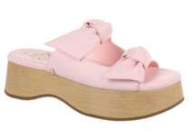 NWOT Sam & Libby "Indie" Pink Slip On Double Bow Platform Sandals