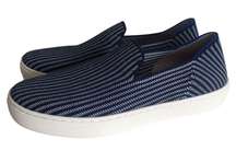 Rothys Riviera Pinstripe Shoes Womens 7.5 Blue Stripe Slip On Retired Rothy’s