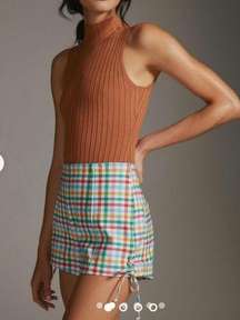 MAEVE By Anthropologie Gingham Micro Colorful Vibrant Shorts Size 2