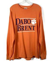 Clemson Tigers CU Dabo & Brent Tiger Paw Logo Unisex Orange Long Sleeve T-Shirt