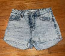 light blue mom shorts