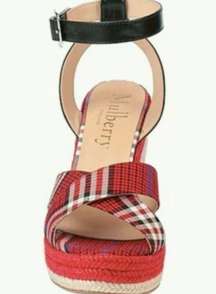 tartan sandals Red size 7