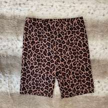 NWT Leopard Biker Shorts