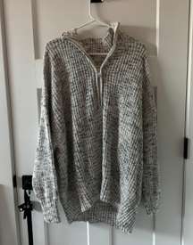 Gray Quarter Zip Sweater