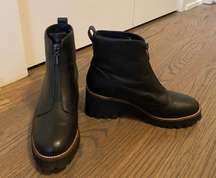 Platform Black Leather Boots