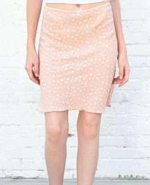Brandy Melville Sephira Pink Floral Slip Skirt