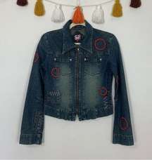 Vintage The San Frisco Jeans Co Patchwork Jean Jacket Size Medium