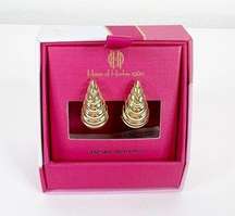 NWT House of Harlow 1960 Textured Earrings Gold