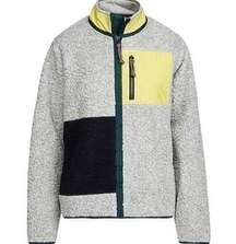 Tory Burch Sport Sherpa Fleece Colorblock Jacket