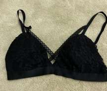 Black lace bra