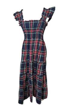 Ellie Nap Dress Navy Tartan Plaid Limited Edition Size Small