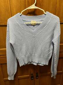 Light Blue V Neck Sweater