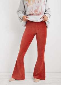 Aerie Groove-On Velour High Waisted Flare Pant