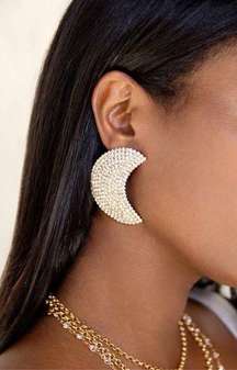 Ettika Crescent Moon Earrings Gold Womens Size OS