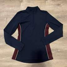 Tory Burch Tory Sport 1/4 Zip Love Sleeve Pullover Women’s M Dark Blue Athletic