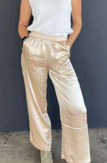 Gold Satin Pants