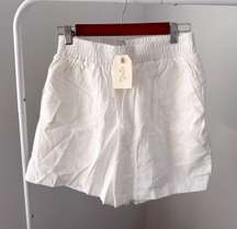 NWT  White Linen Beach Shorts