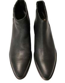 Via Spiga‎ Leather Casual Slip On Ankle Boot Size 8 Black