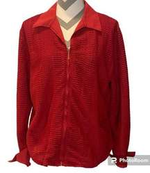 Kate Landry zip up textured jacket size XL