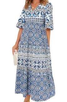 Tuckernuck Majolica Tile Ginger Dress M