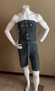 Vintage  Y2K Apple Bottom Jeans strapless romper sz 1/2