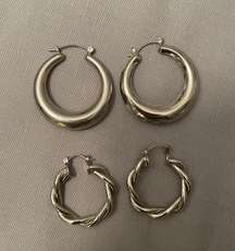 Silver Hoop Earrings