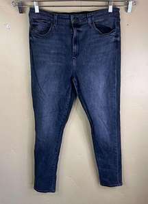 Joe’s Jeans Womens High Rise Skinny Ankle Denim Jean Size 32 Dark Wash Casual
